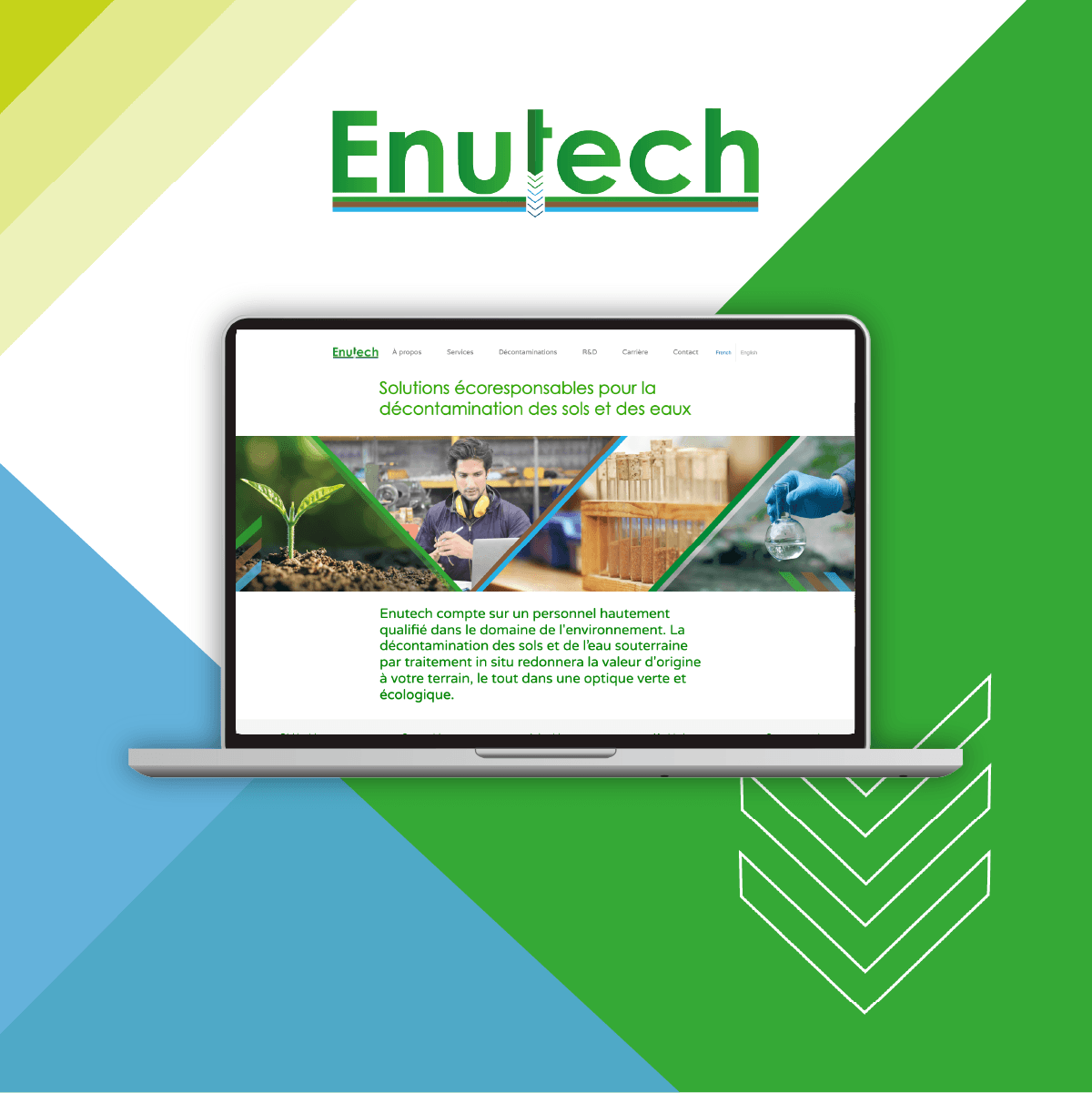 Enutech - Aperçu du nouveau look du site web
