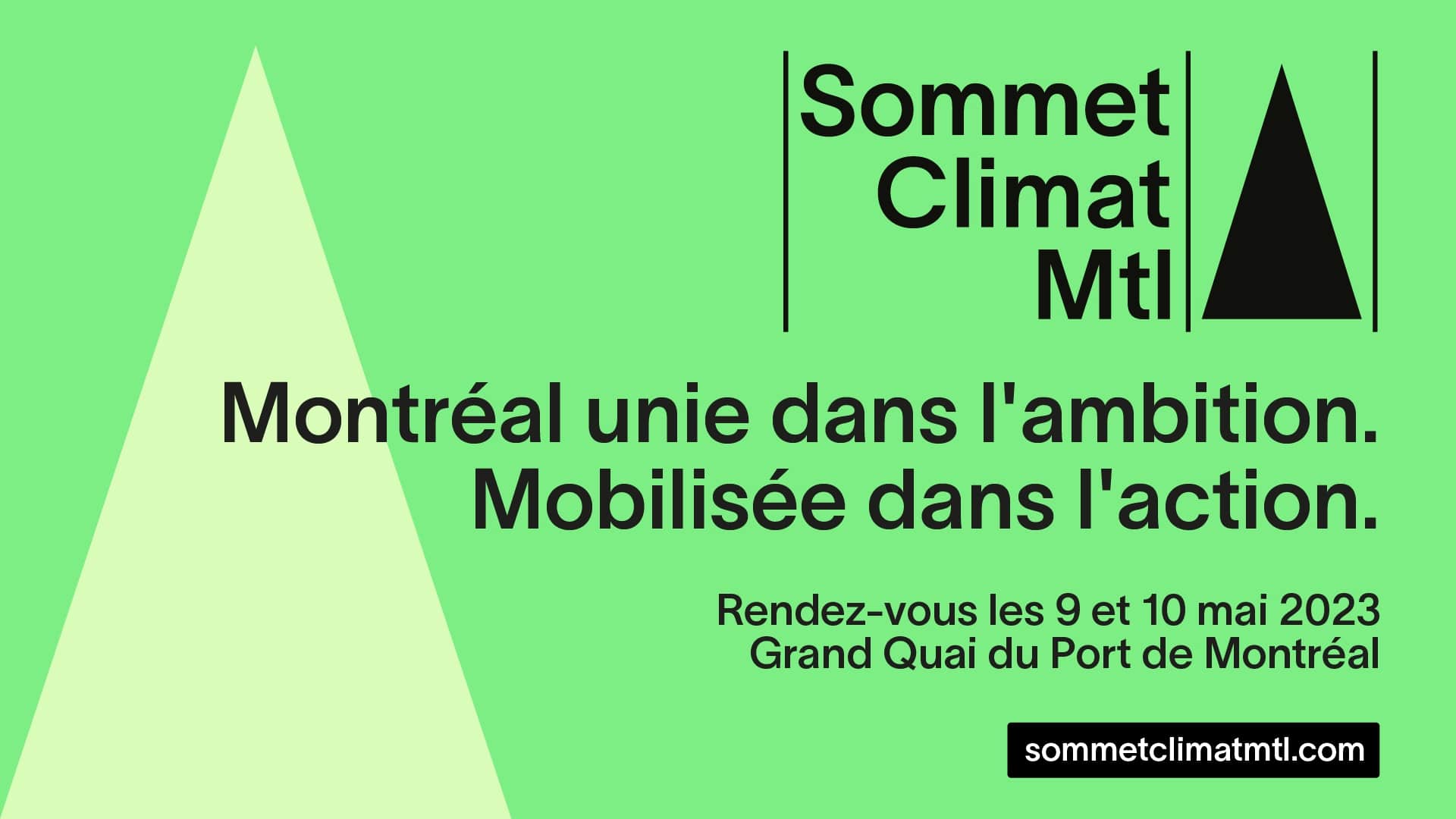 Sommet Climat Montréal 2023 - Identité graphique 2023 - Montréal unie dans l'ambition, mobilisée dans l'action